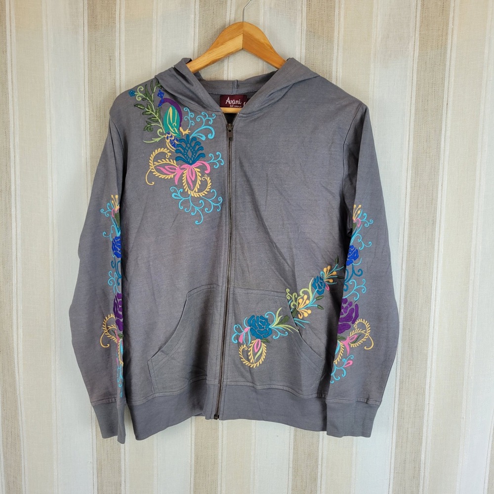 NEW Avani Del Amour Embroidered Jacket Gray Size Small‎